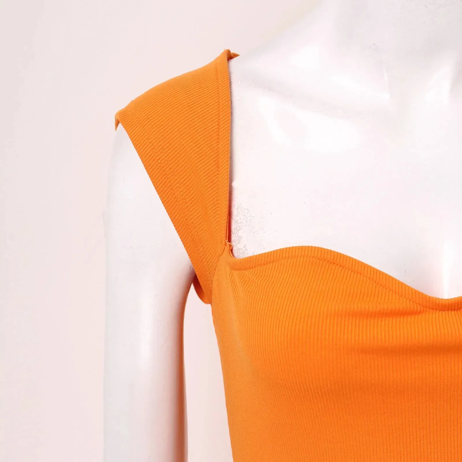 2024 Vintage Sleeveless Square Neck Bodycon Summer Midi Dress