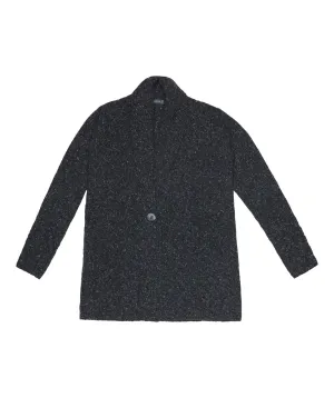 Adare Cable One Button Cardigan Charcoal