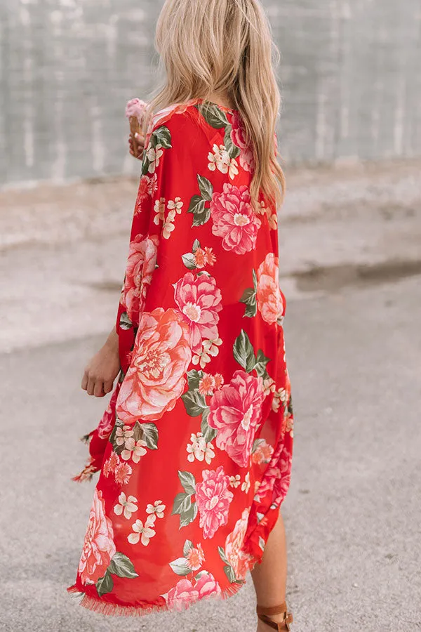Amalfi Coast Kisses Overlay In Red
