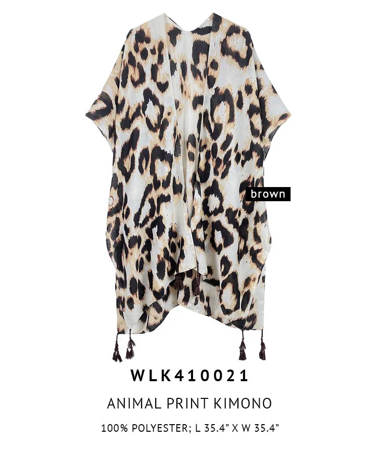Animal Print Kimono