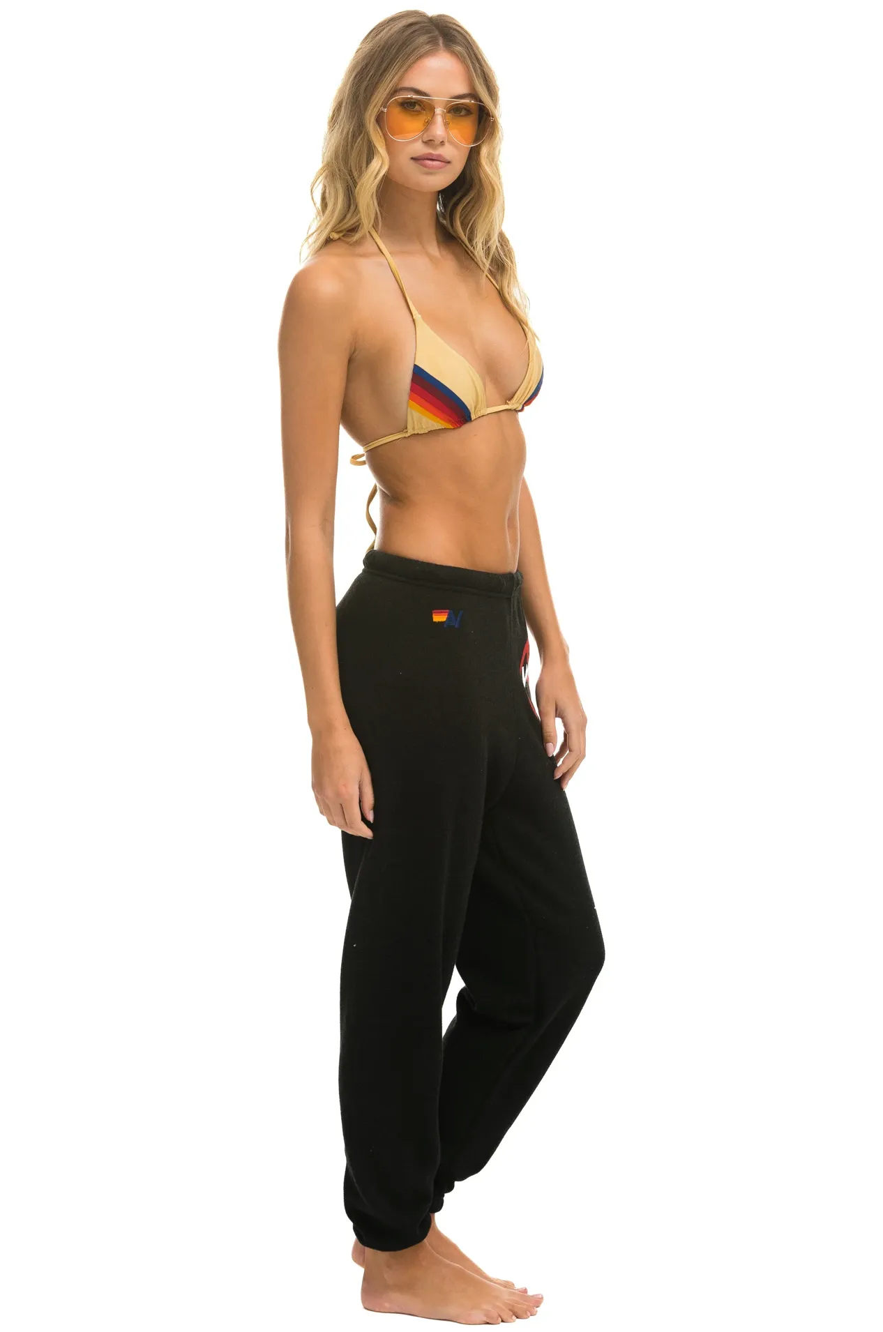AVIATOR NATION NO WAR SWEATPANTS - BLACK