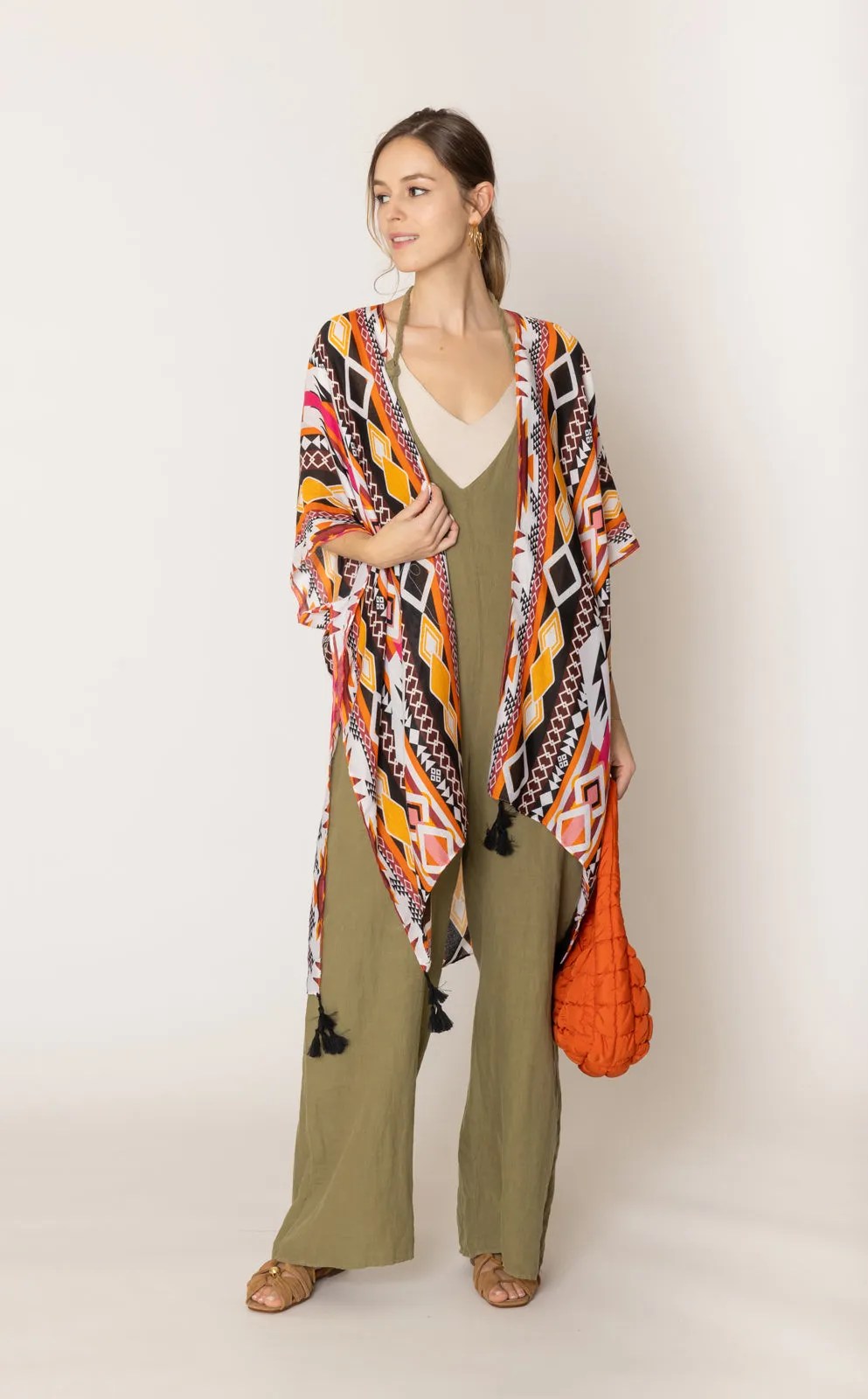 Aztec Print Kimono