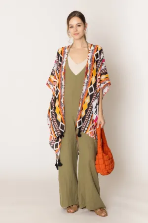 Aztec Print Kimono