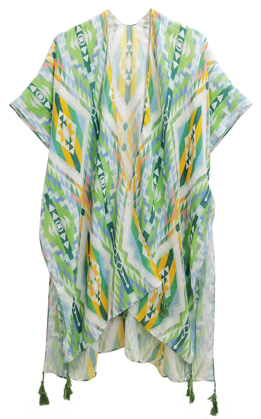 Aztec Print Kimono