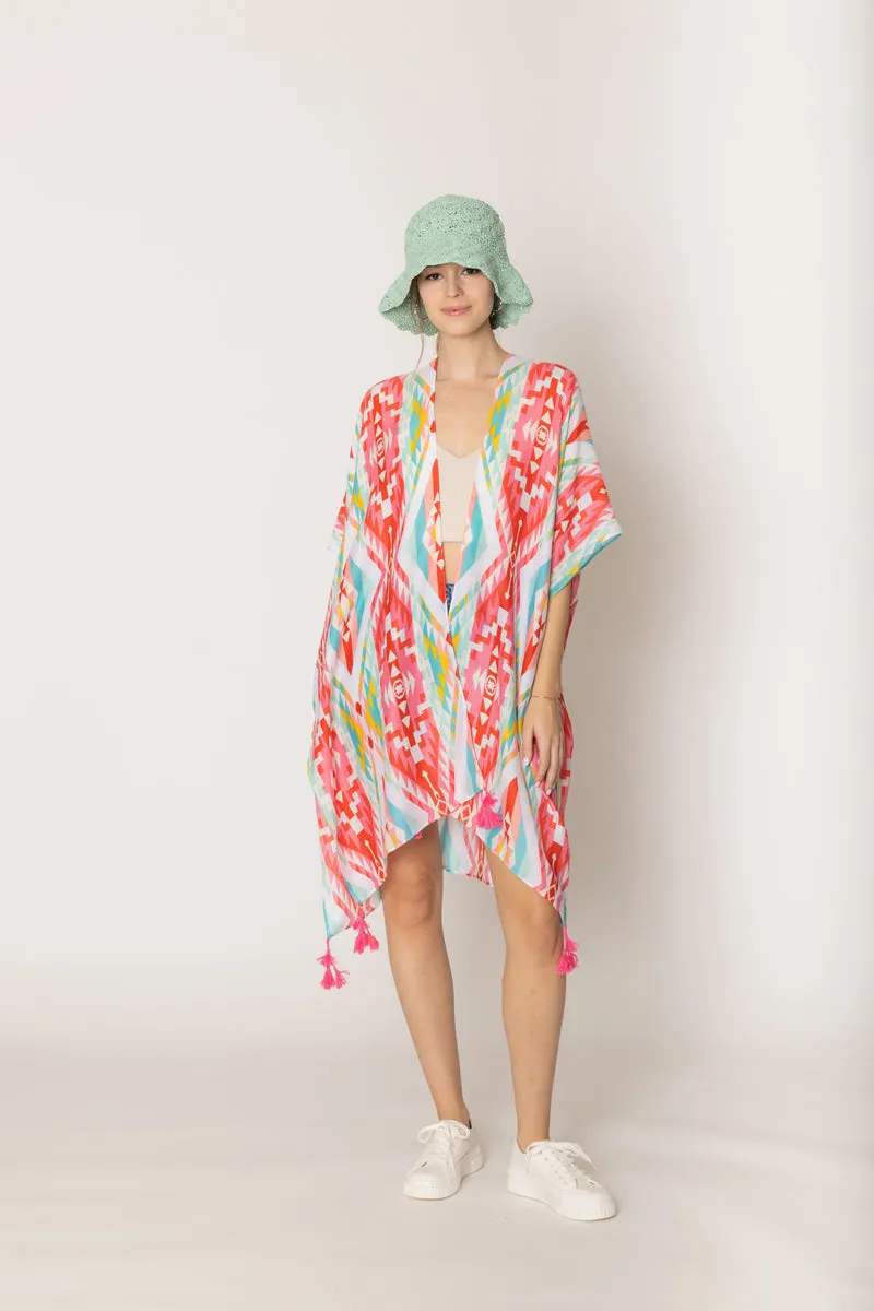 Aztec Print Kimono