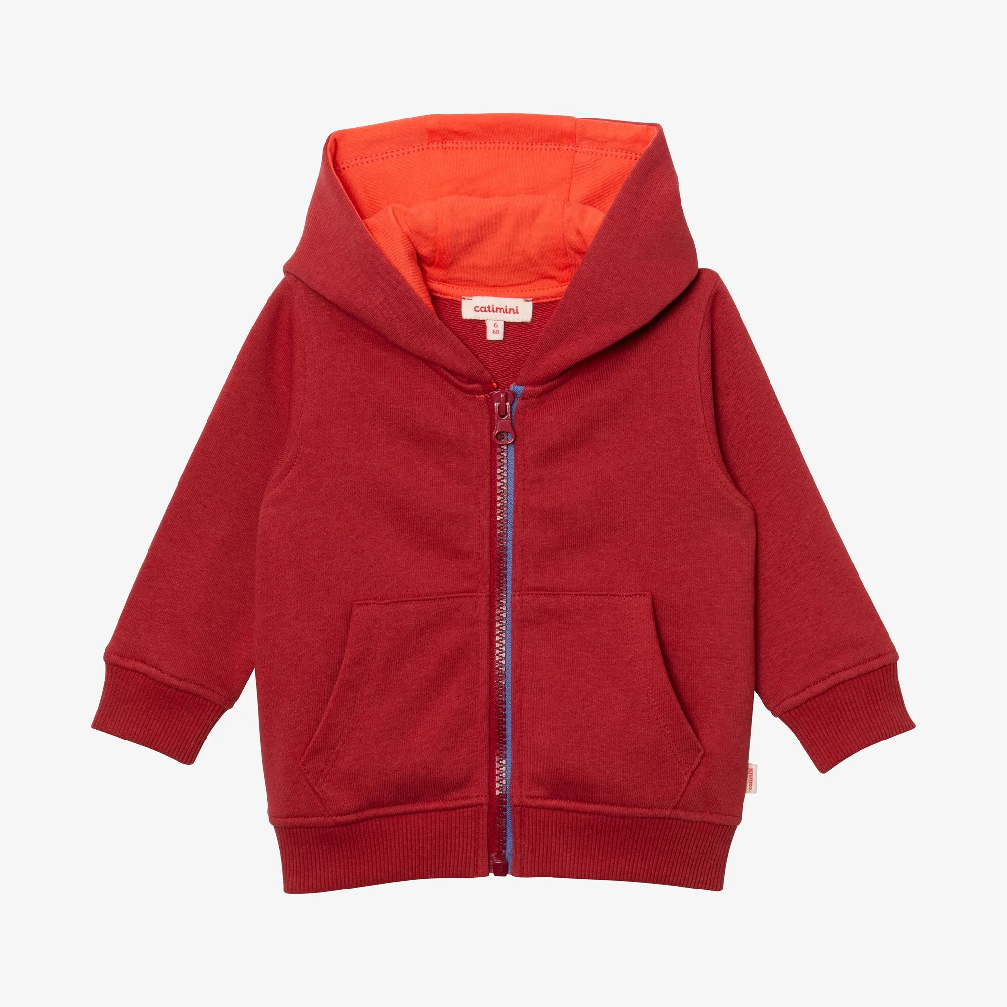 Baby boys' clay-colored zip hoodie