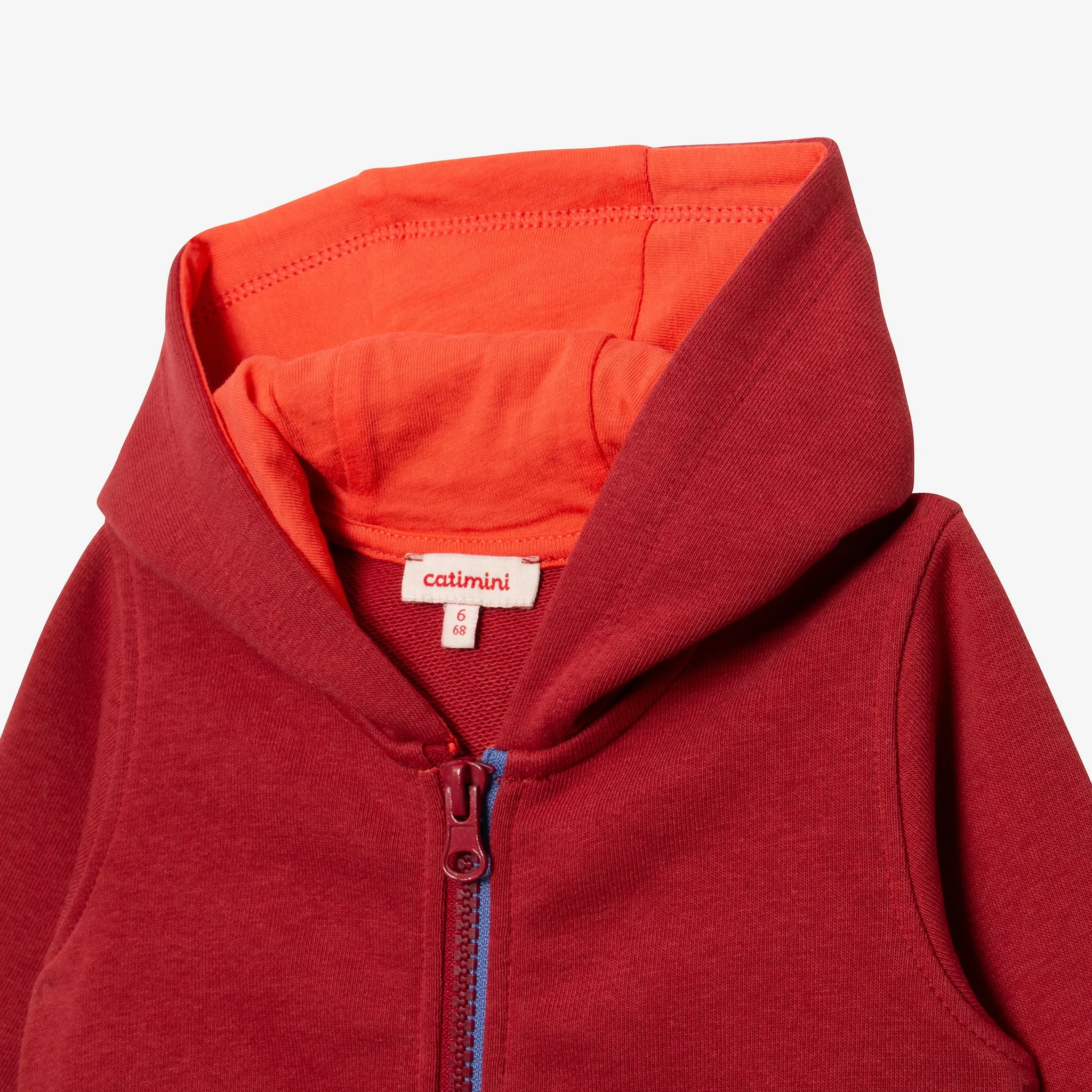 Baby boys' clay-colored zip hoodie