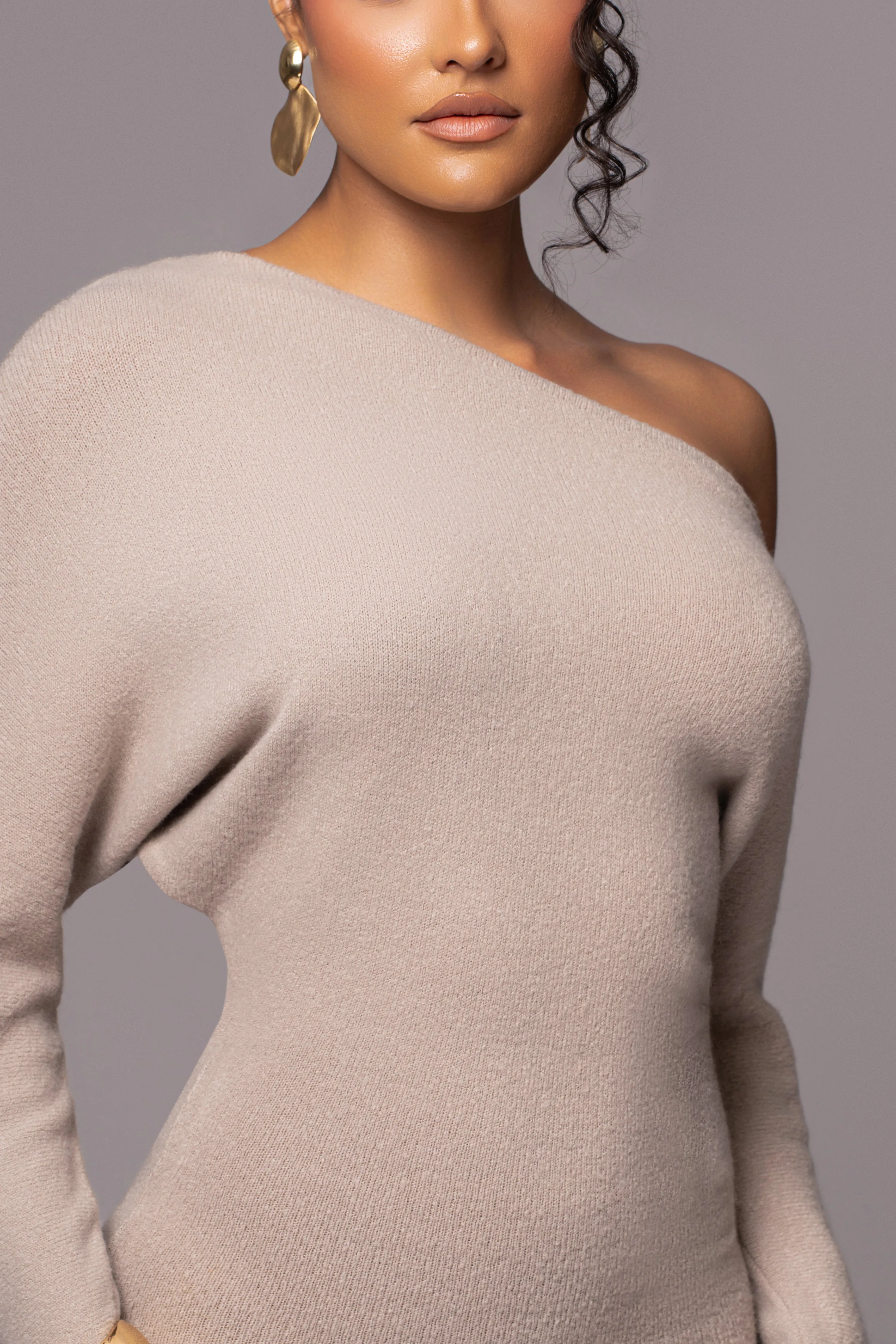 Beige Maddux Asymmetrical Maxi Dress
