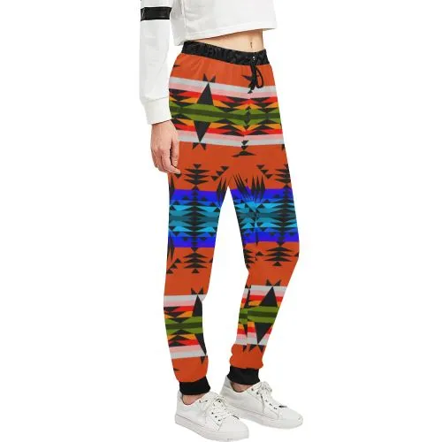 Between the Mountains Orange Women's Sweatpants