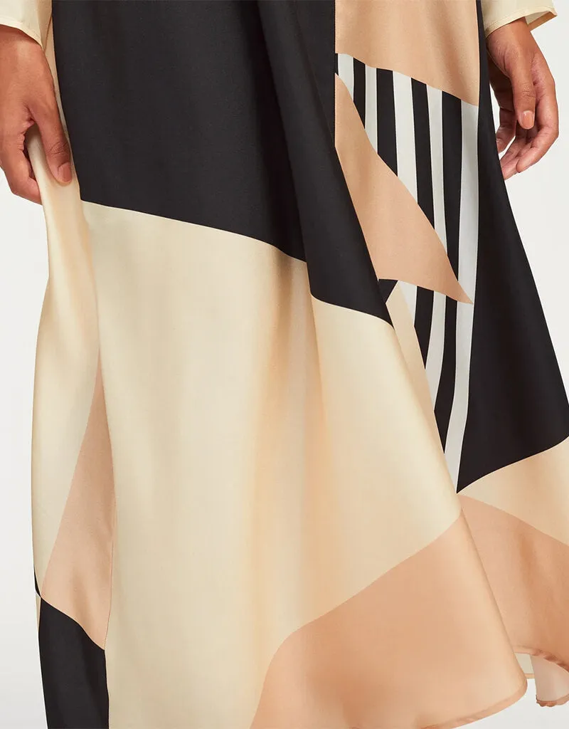 Black French Crepe Kaftan