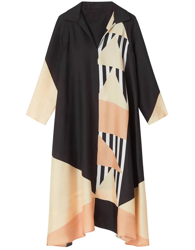 Black French Crepe Kaftan