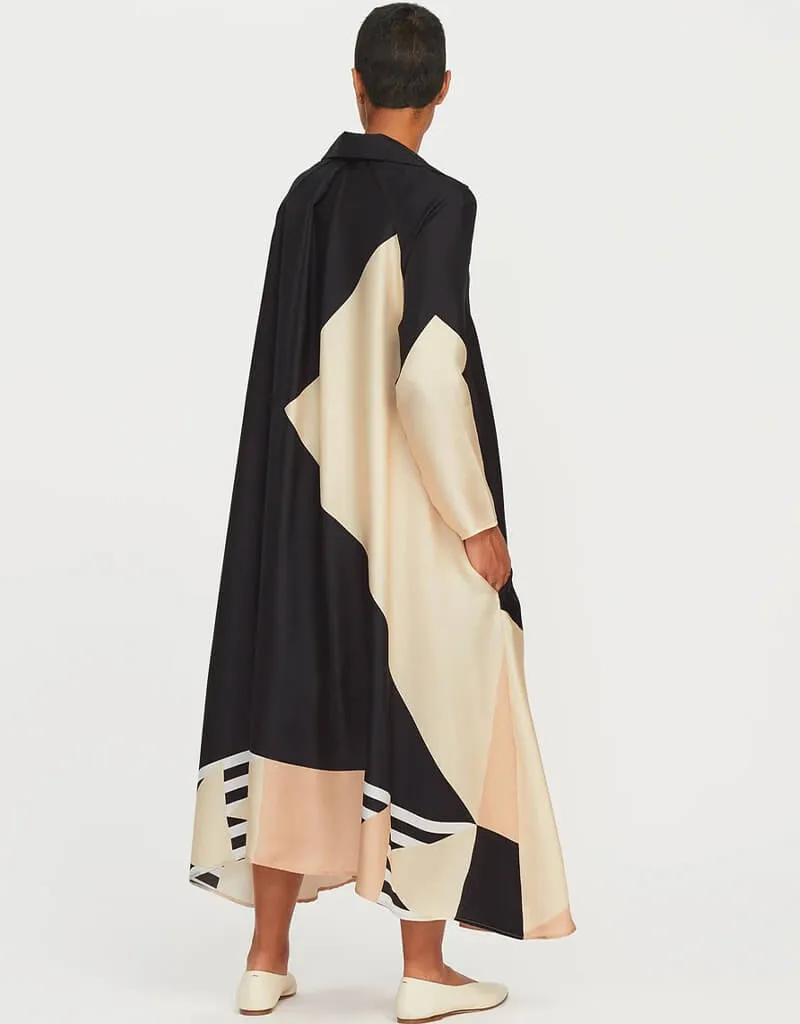 Black French Crepe Kaftan