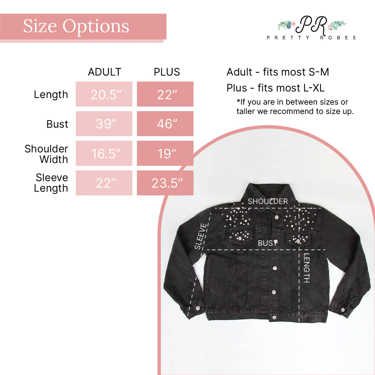 (Black Pearl) WIFEY  Pearl Denim Jacket