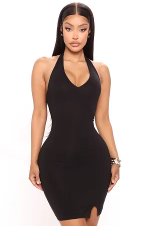 Boardwalk Stroll Mini Dress - Black