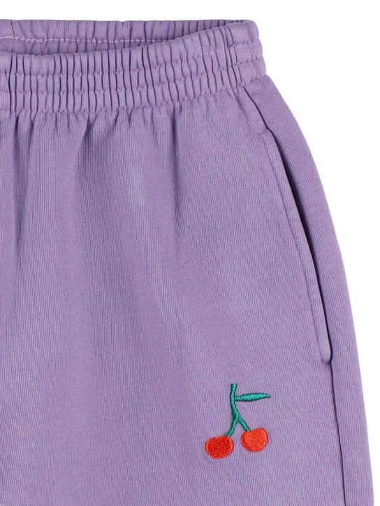 Bobo Choses   Cherry embroidered cotton sweatpants 