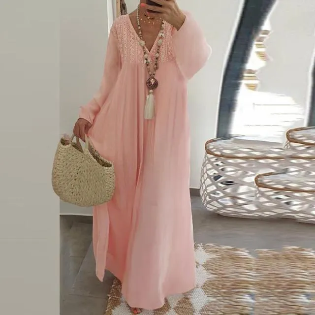 CELMIA Maxi Cotton Cruise Dress