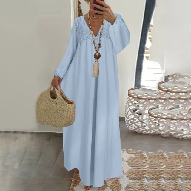 CELMIA Maxi Cotton Cruise Dress