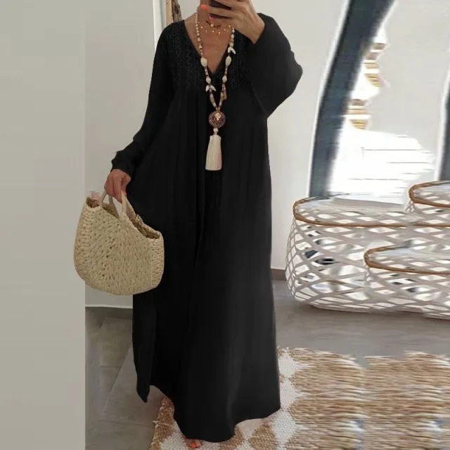 CELMIA Maxi Cotton Cruise Dress