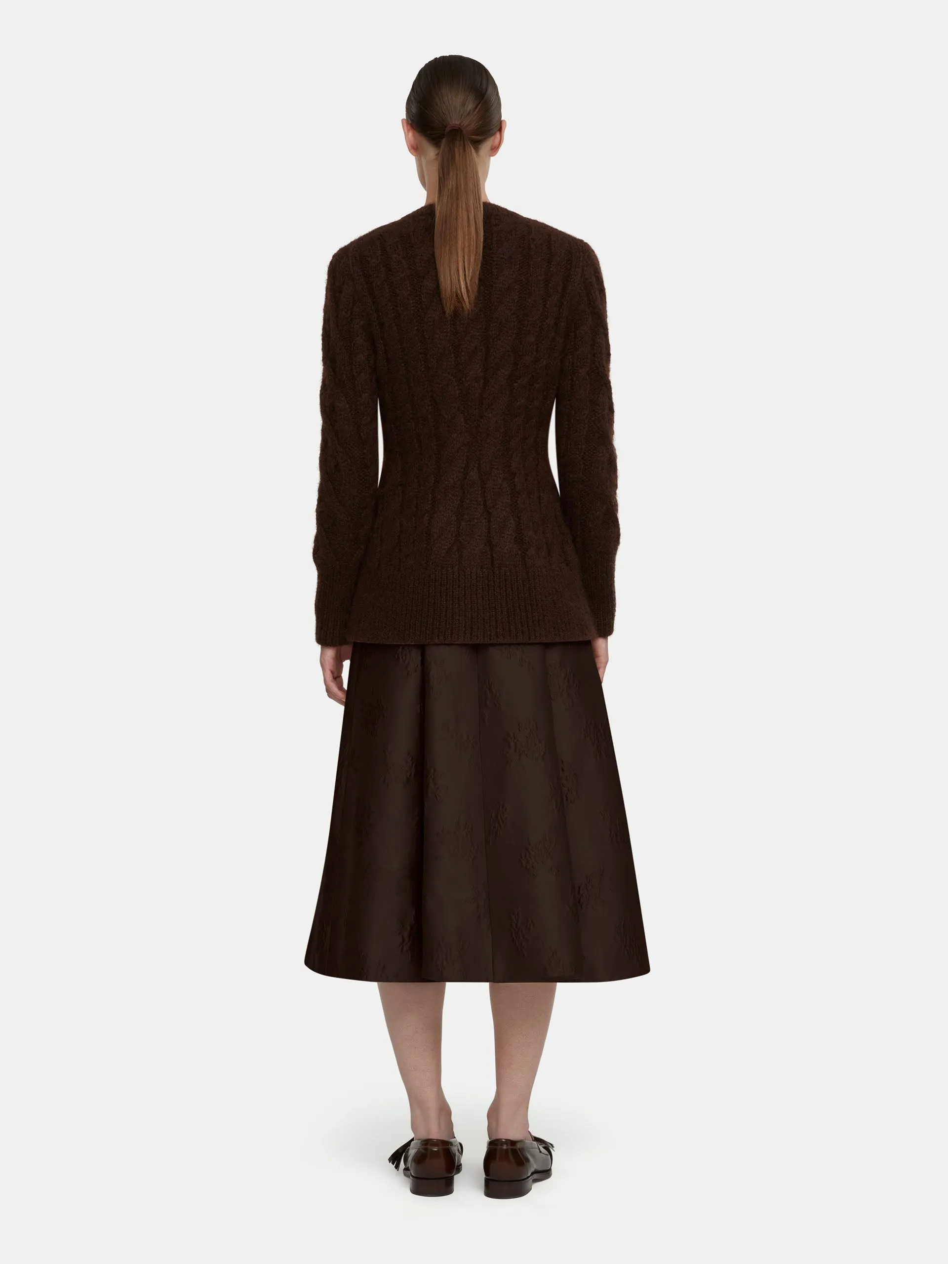 Chocolate mohair Ross cardigan