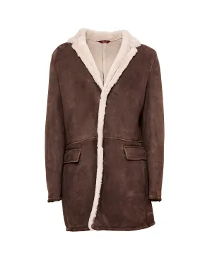 CLIFF-COAT REGULAR, SHEARLING SUEDE IRONED LAMB