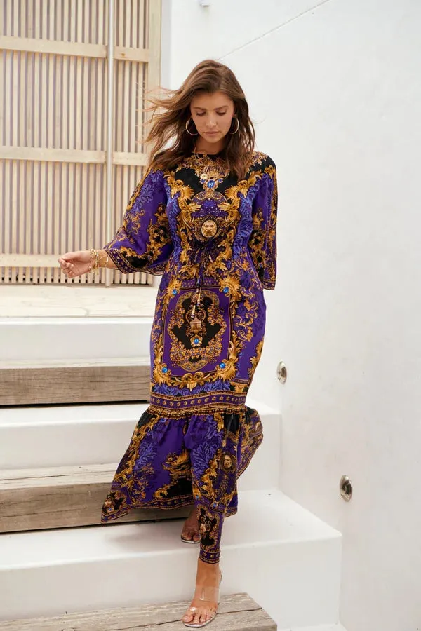 Czarina Regal Nights Crystal-Embellished Midnight Blue Maxi Dress