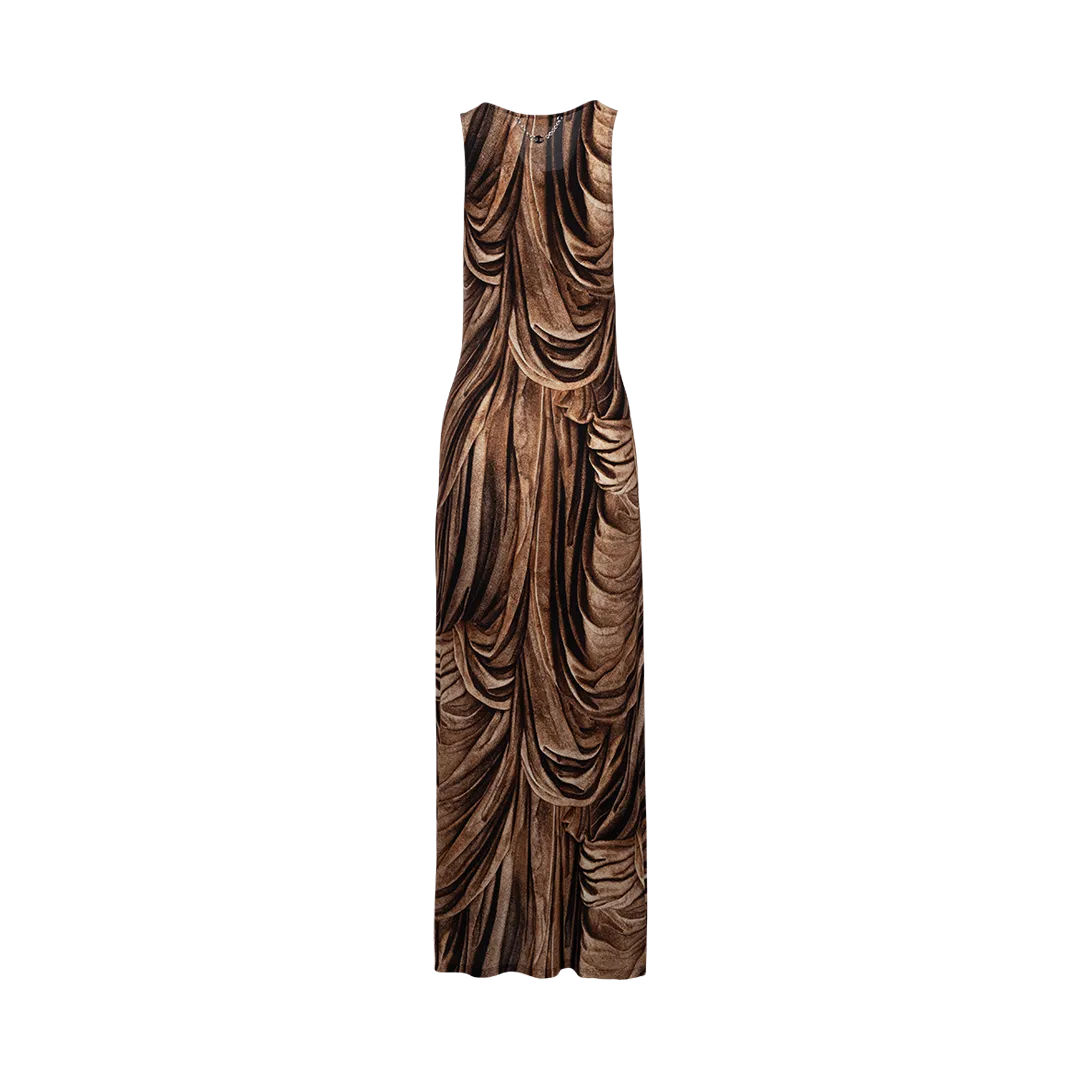 Draped Robe Maxi Dress