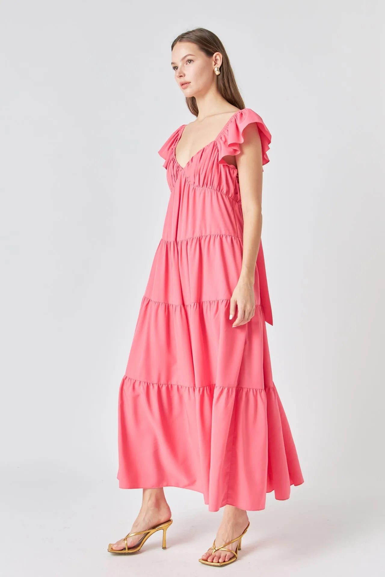 Endless Rose - Back Bow Tie Maxi Dress