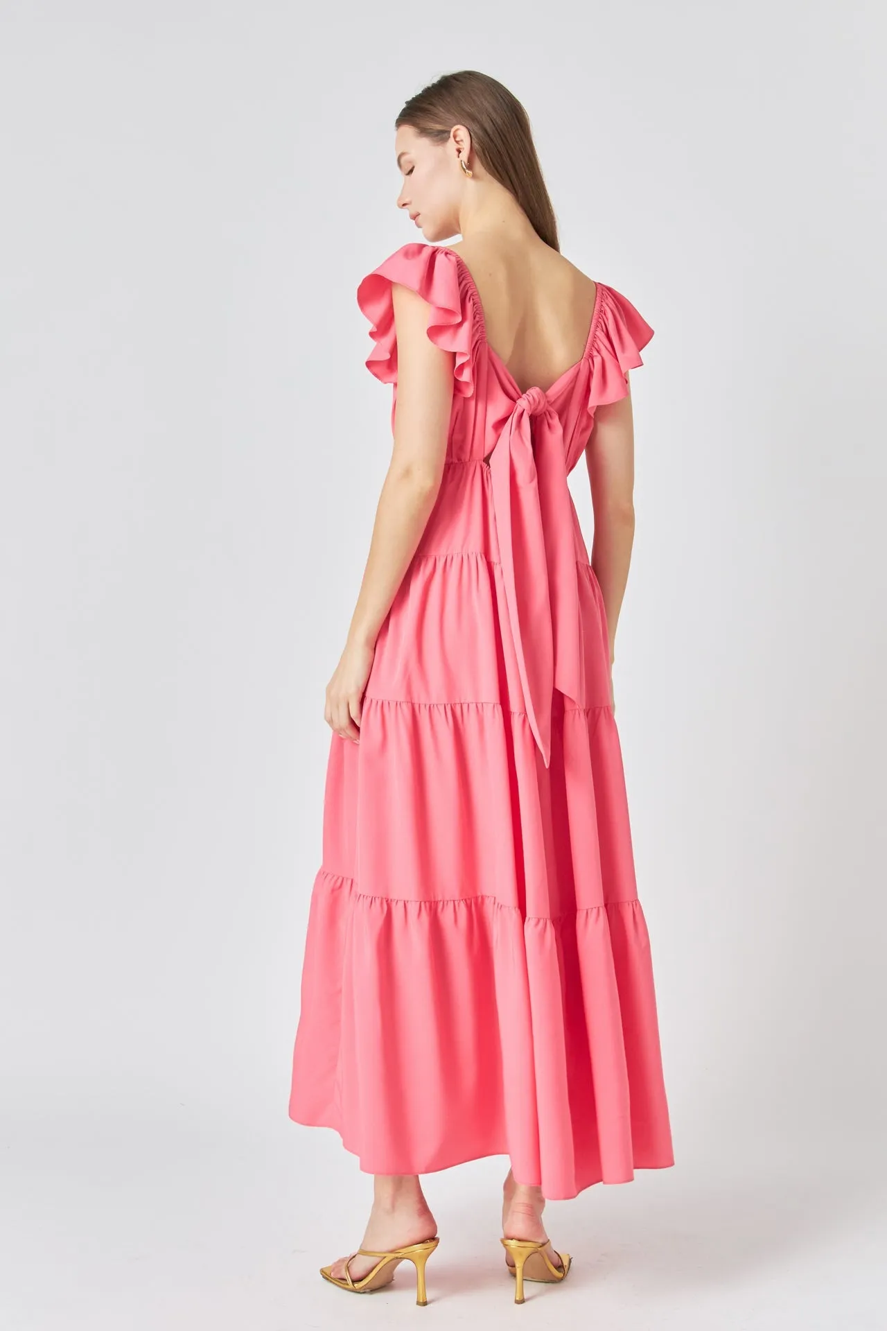 Endless Rose - Back Bow Tie Maxi Dress