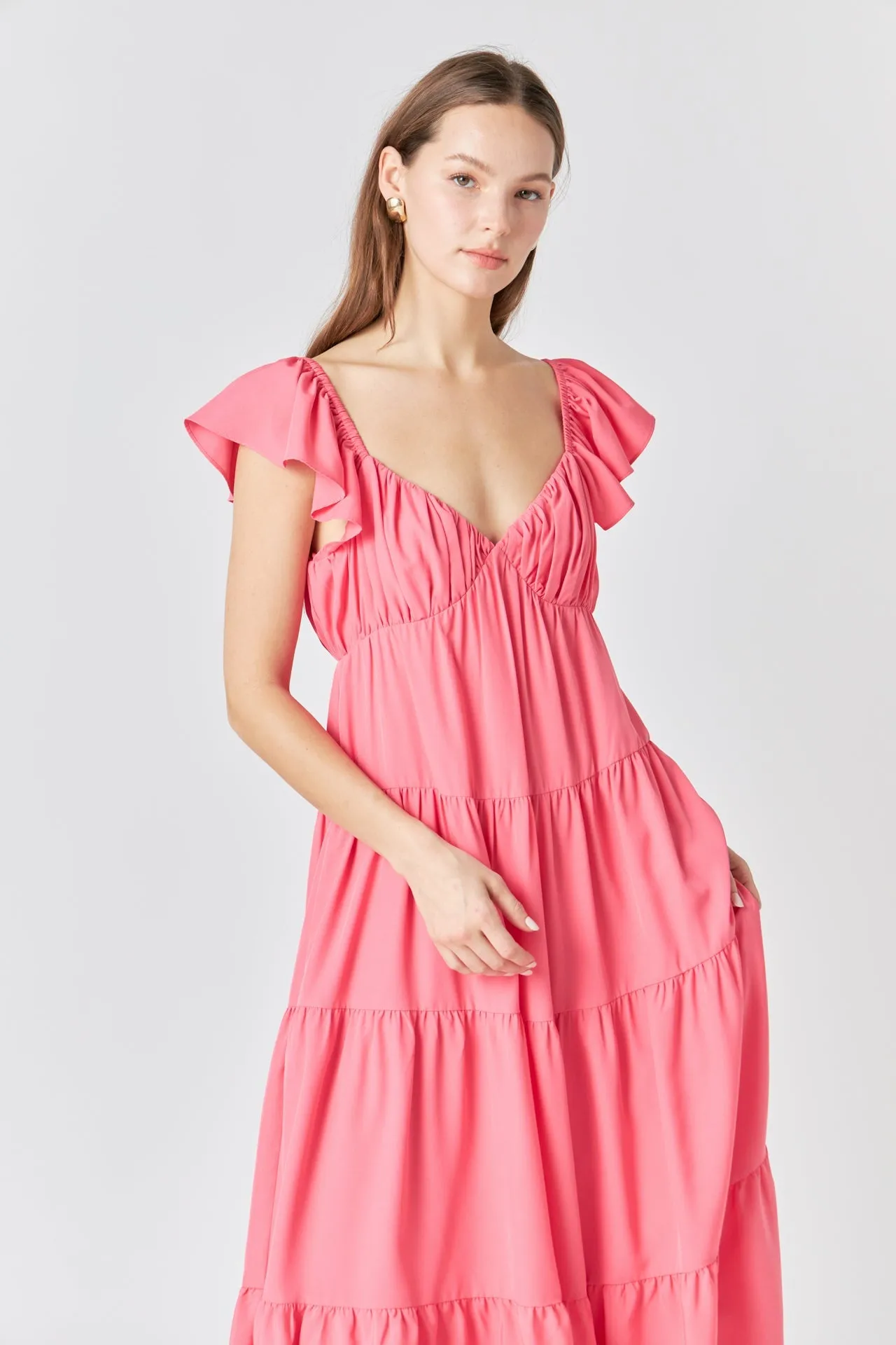 Endless Rose - Back Bow Tie Maxi Dress