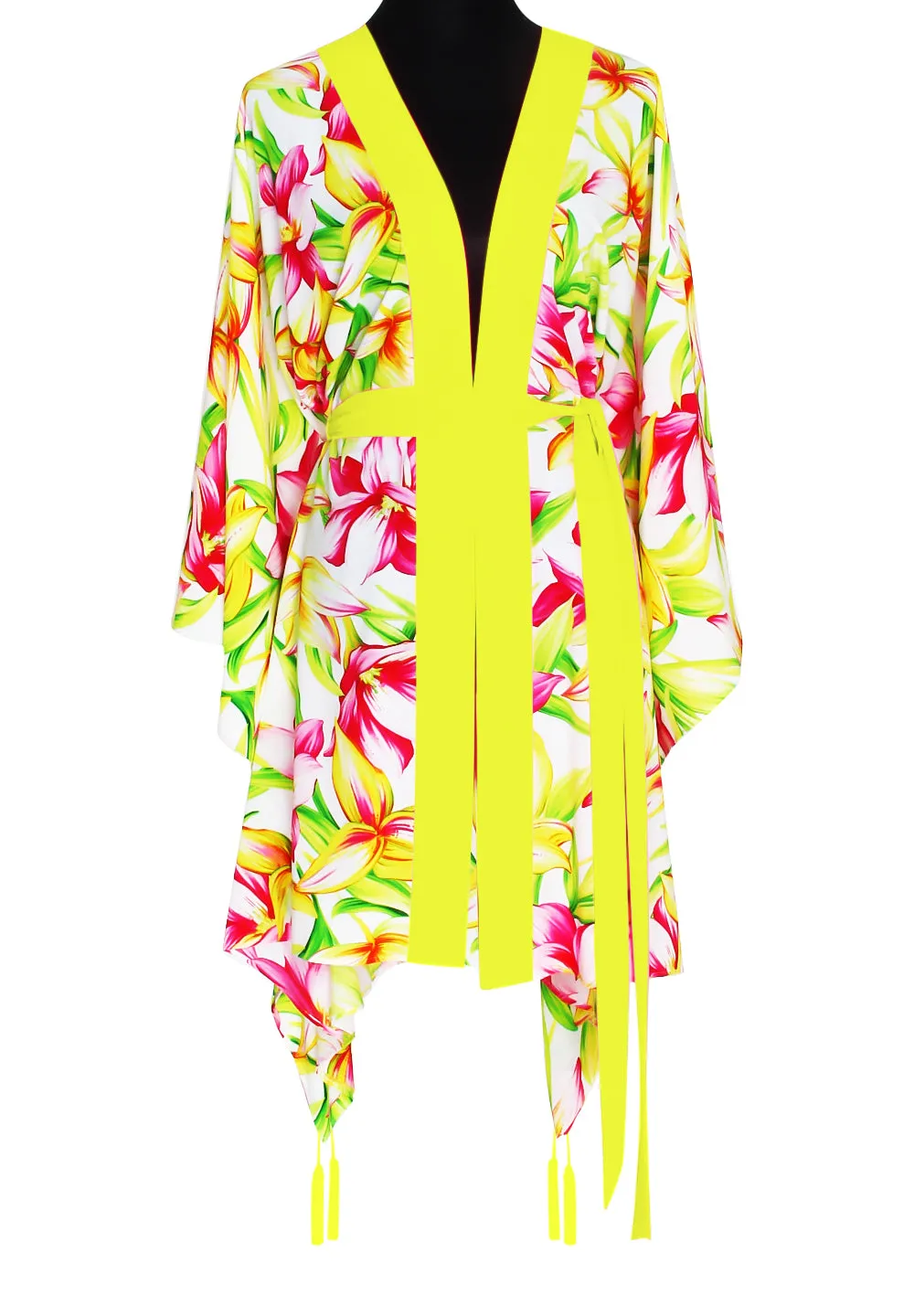 Euphoria – Floral Love Kimono (Neon Yellow)