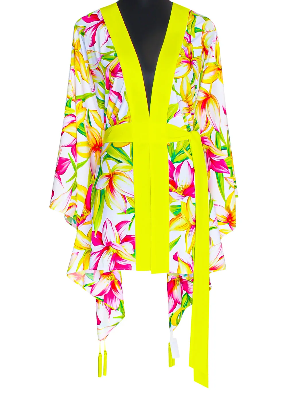 Euphoria – Floral Love Kimono (Neon Yellow)