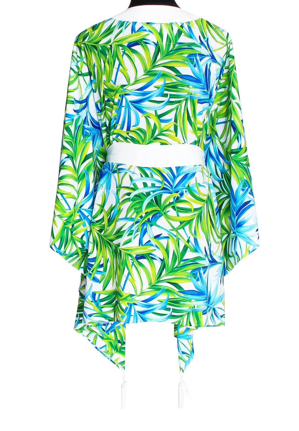 Euphoria – Paradise Palm Kimono (Off-White)