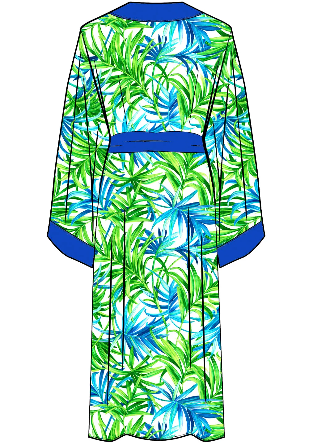 Euphoria – Paradise Palm Kimono (Royal Blue)