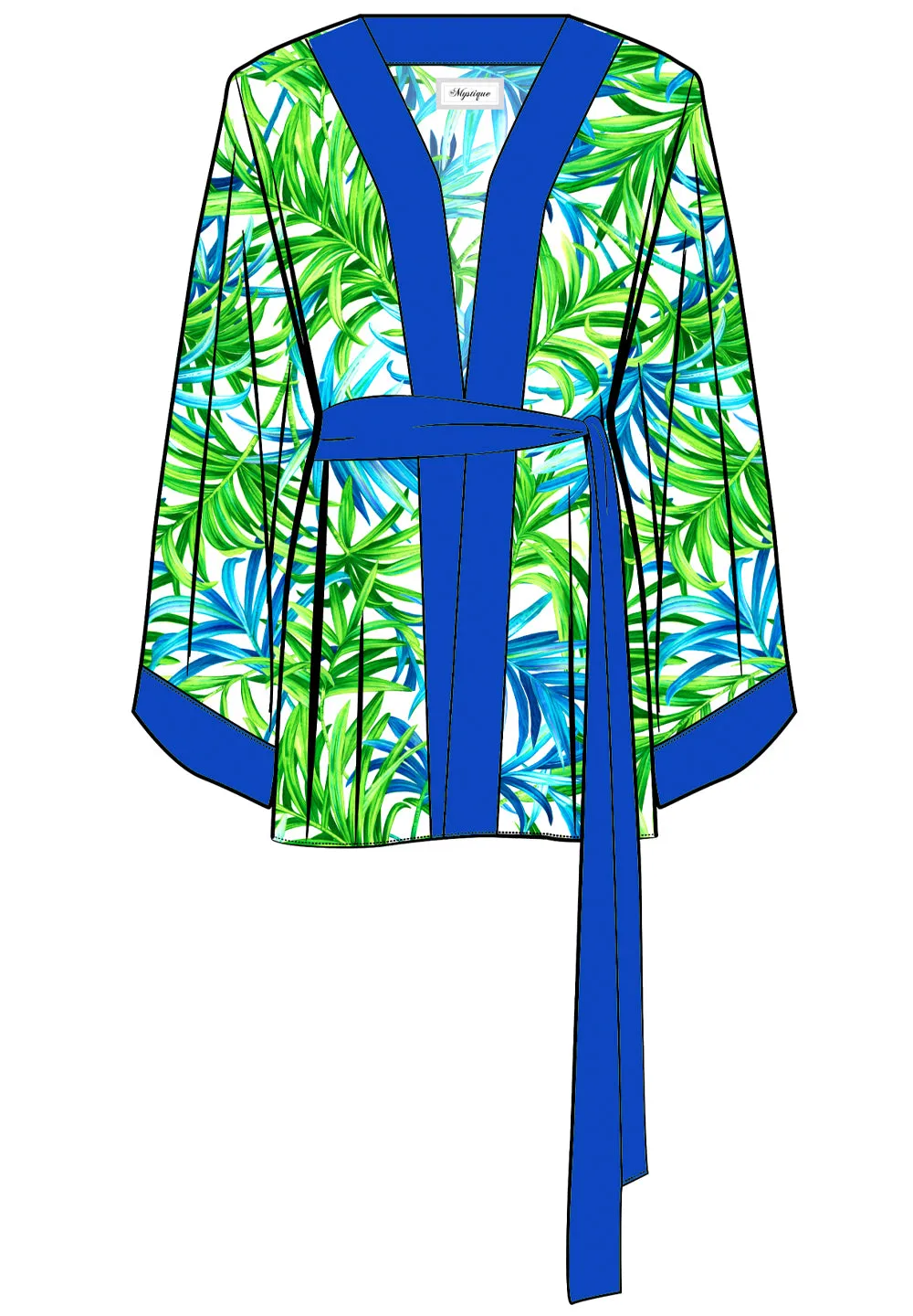 Euphoria – Paradise Palm Kimono (Royal Blue)