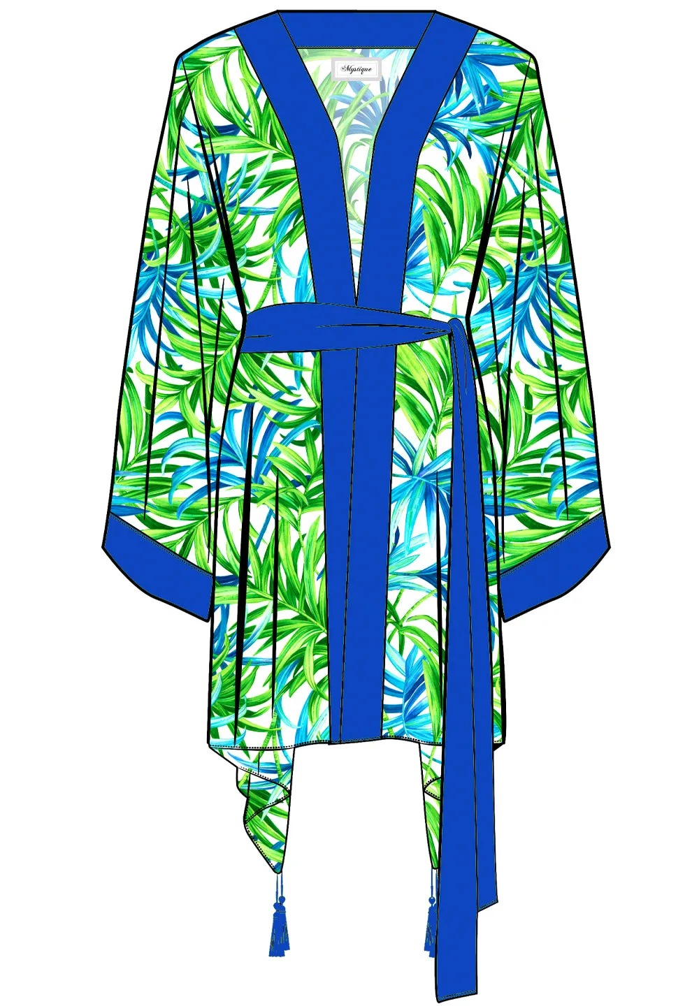 Euphoria – Paradise Palm Kimono (Royal Blue)