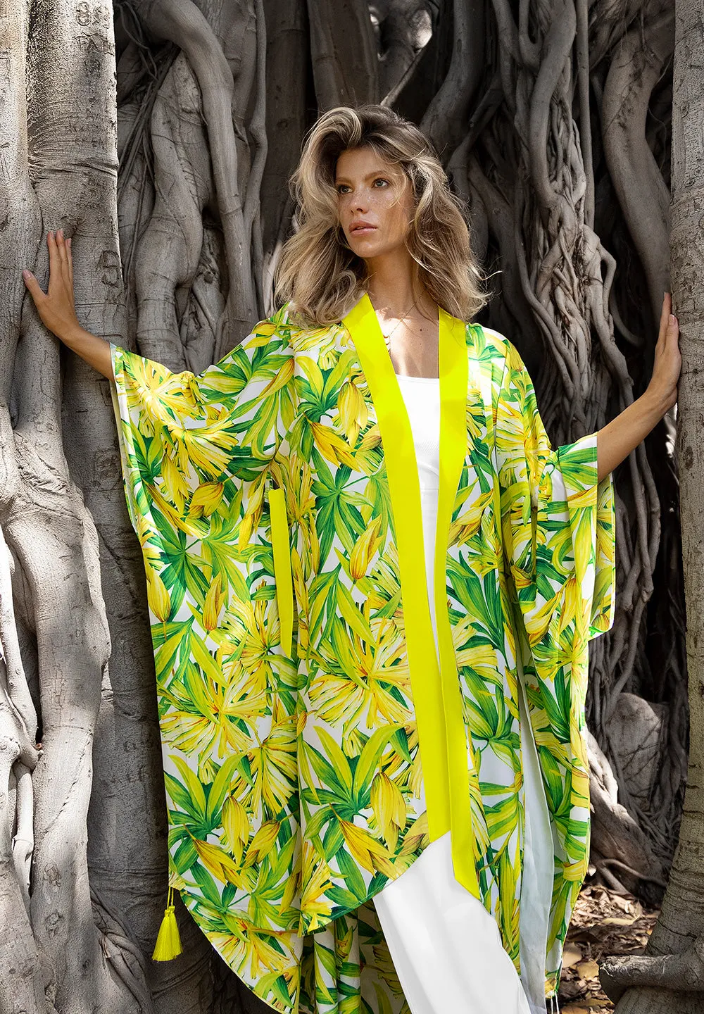 Euphoria – Secret Garden Kimono (Neon Yellow)