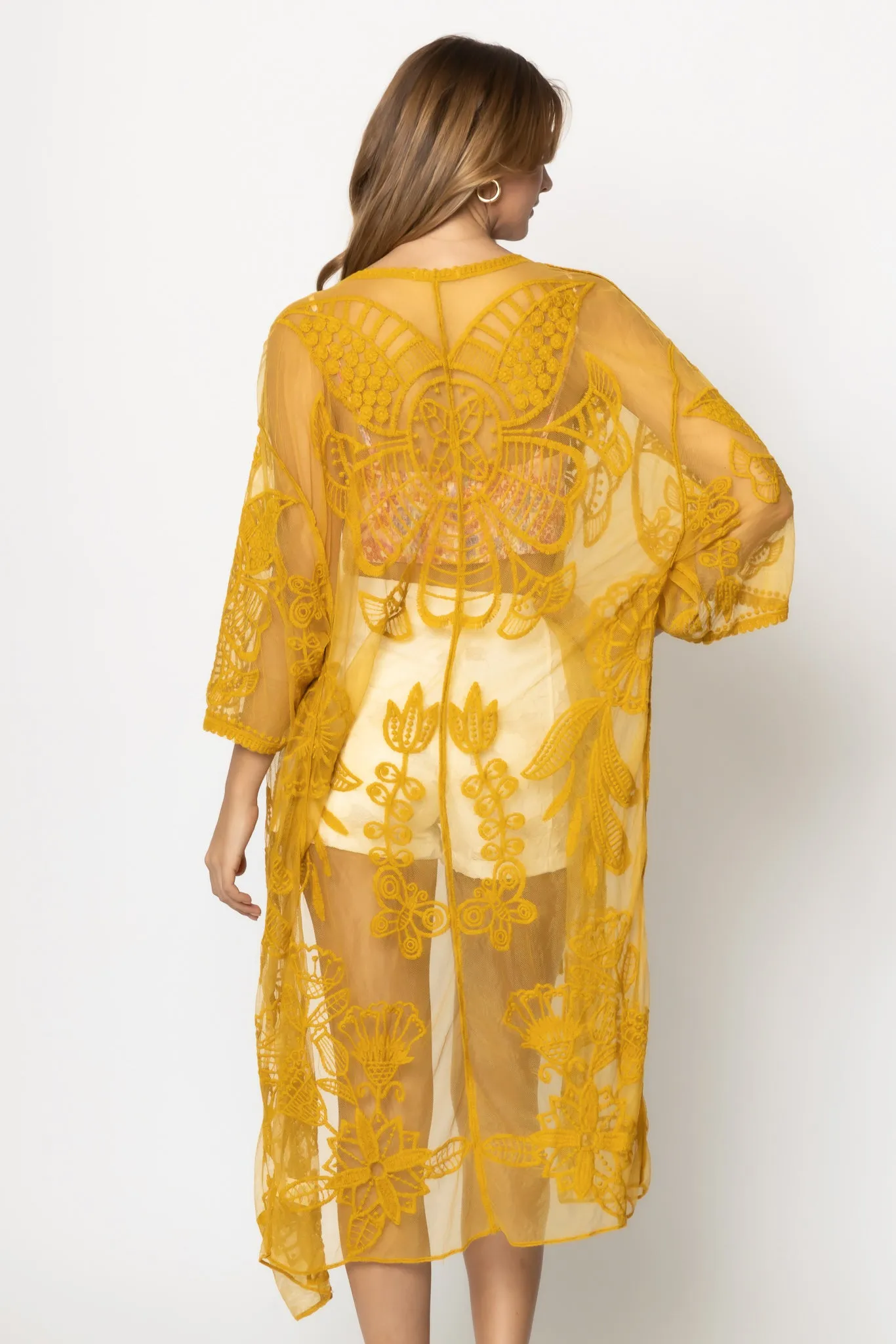 Floral Lace Kimono