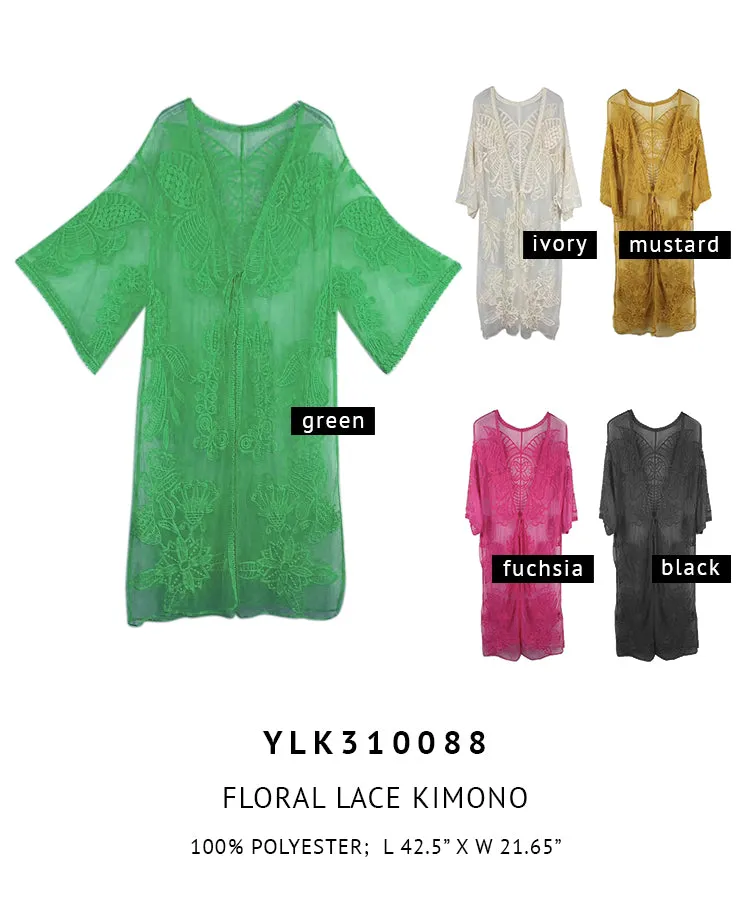Floral Lace Kimono