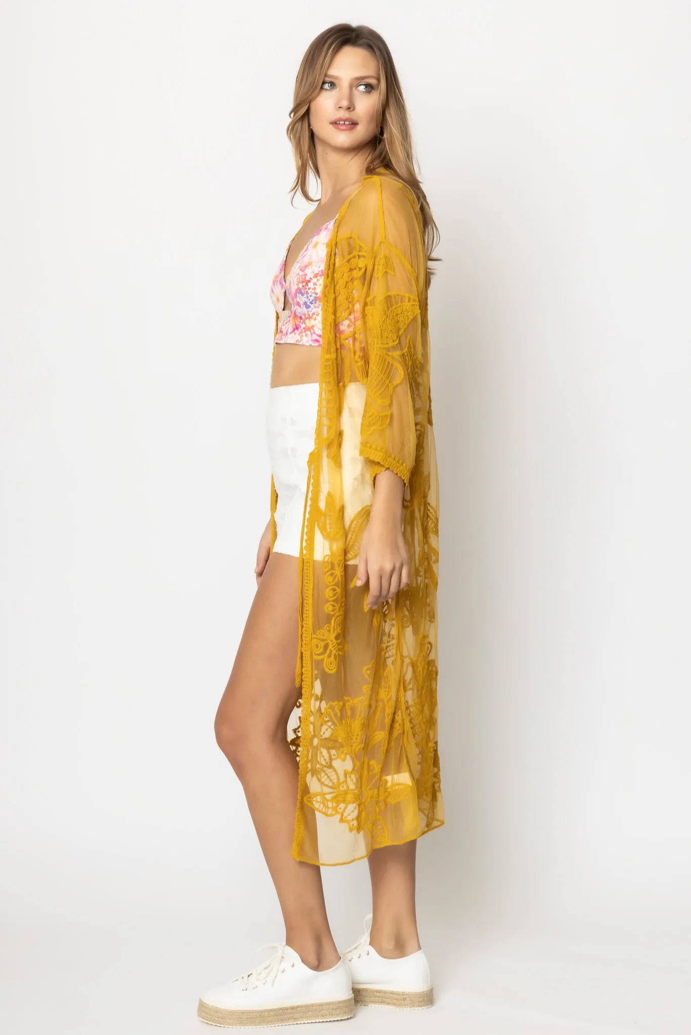 Floral Lace Kimono