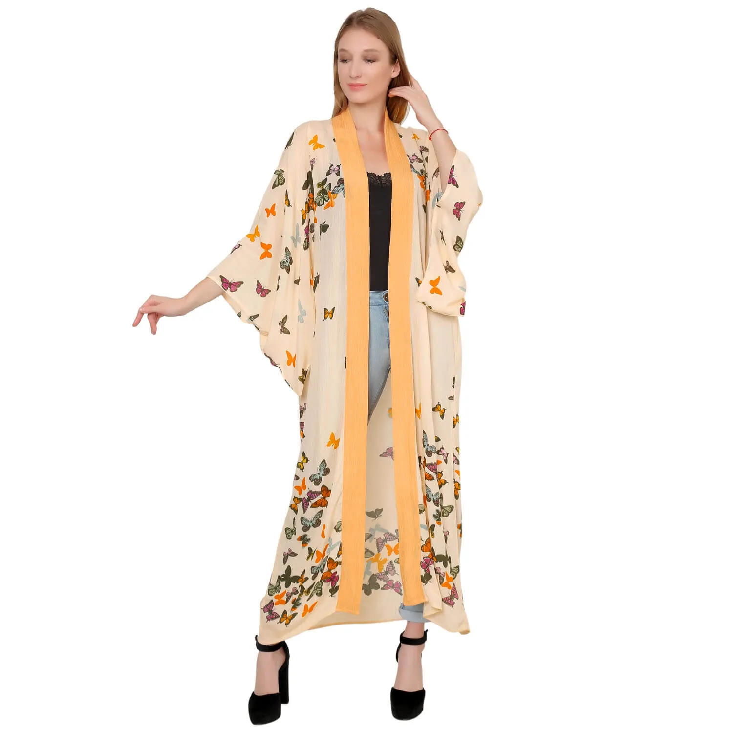 Flutter Bliss Maxi Full-Length Kimono