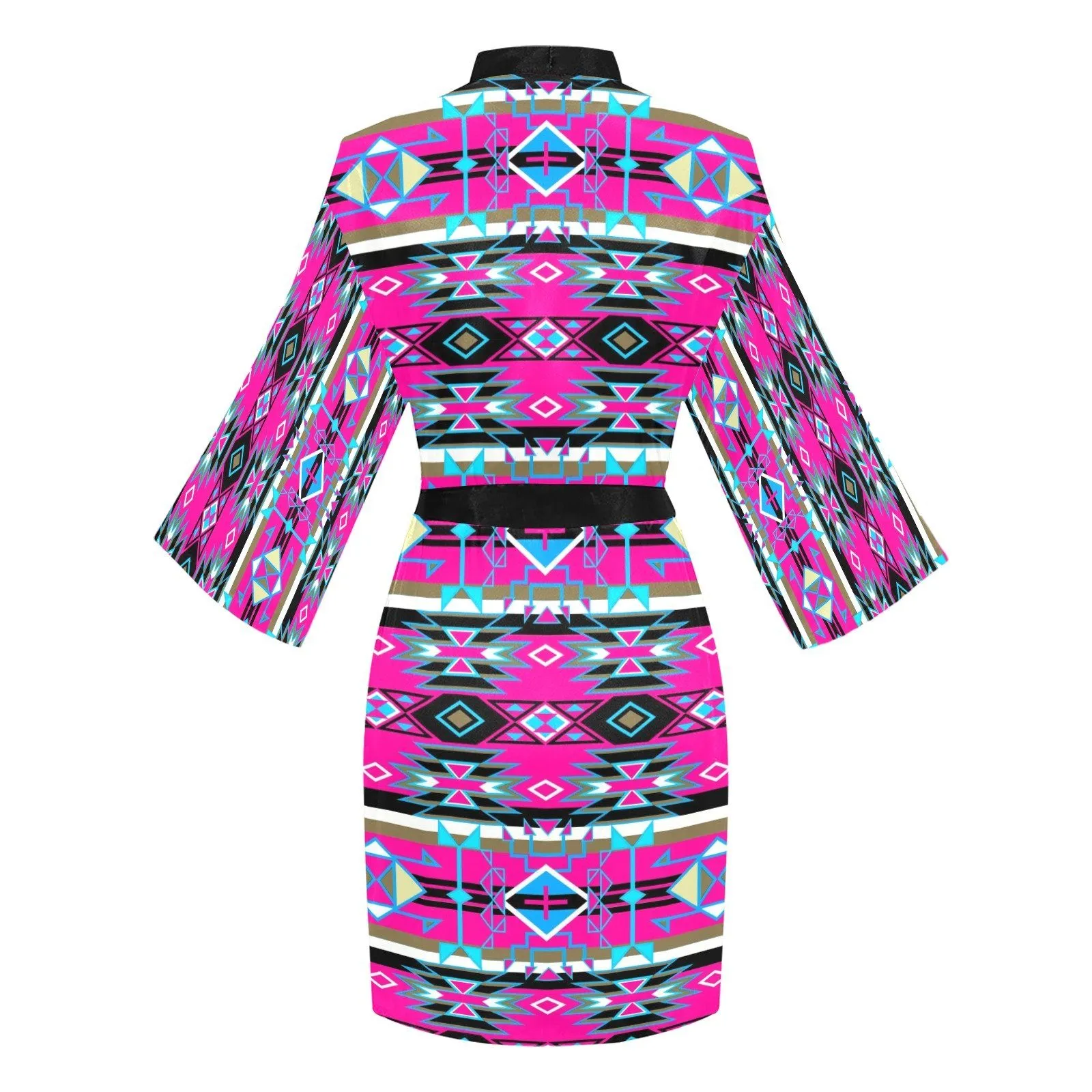 Force of Nature Sunset Storm Long Sleeve Satin Robe