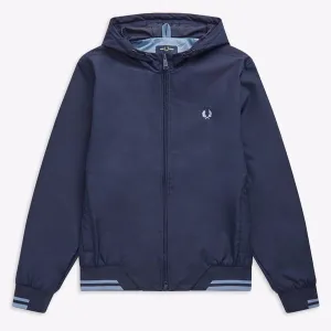 Fred Perry Hooded Brentham Jacket Carbon Blue
