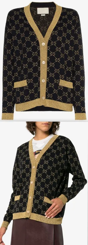 GG Cotton Lurex Cardigan