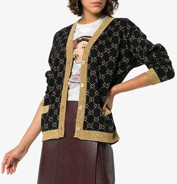 GG Cotton Lurex Cardigan