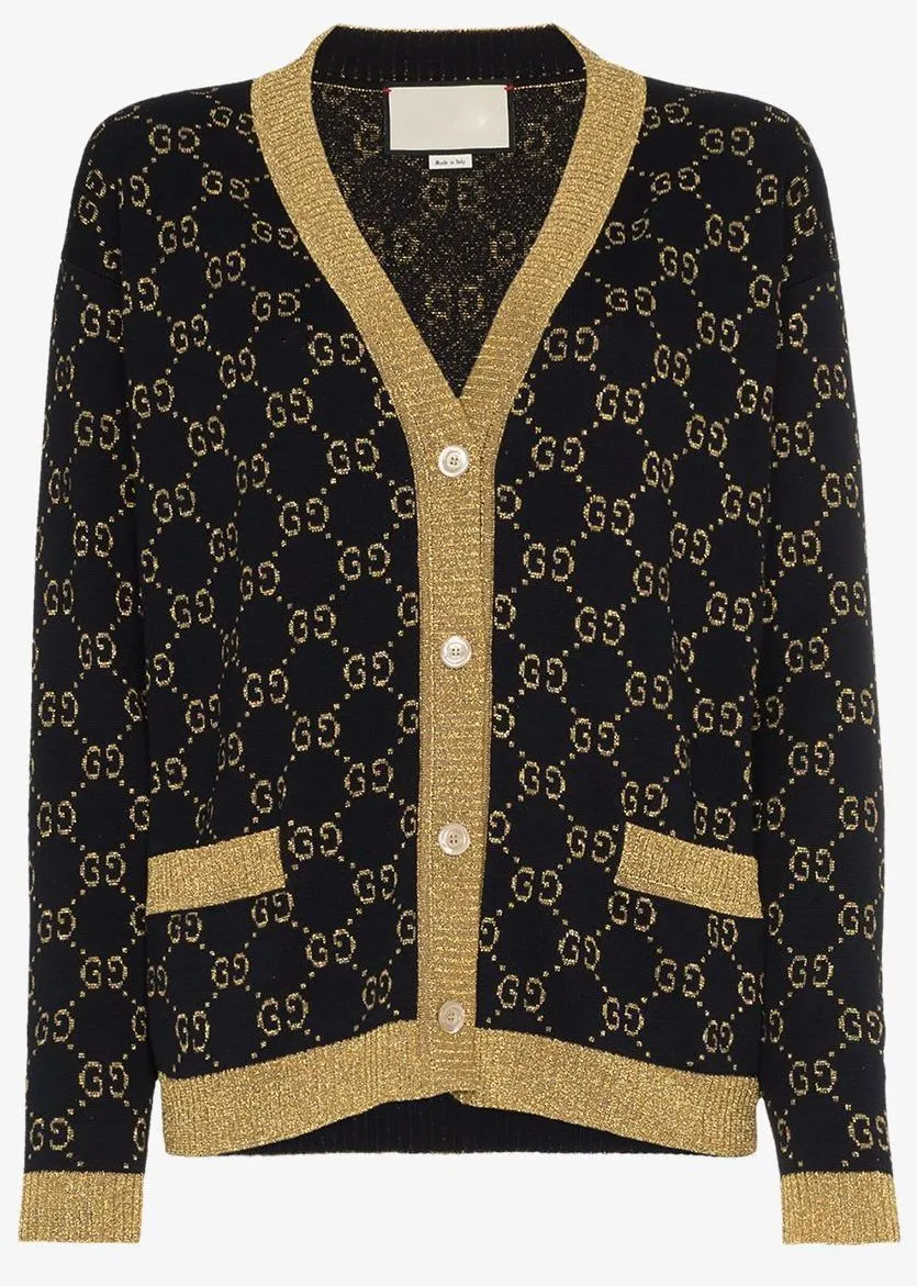 GG Cotton Lurex Cardigan