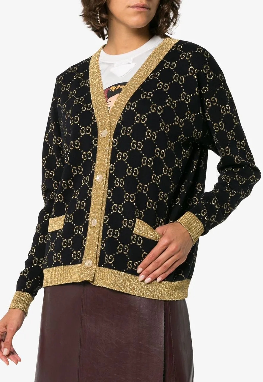 GG Cotton Lurex Cardigan