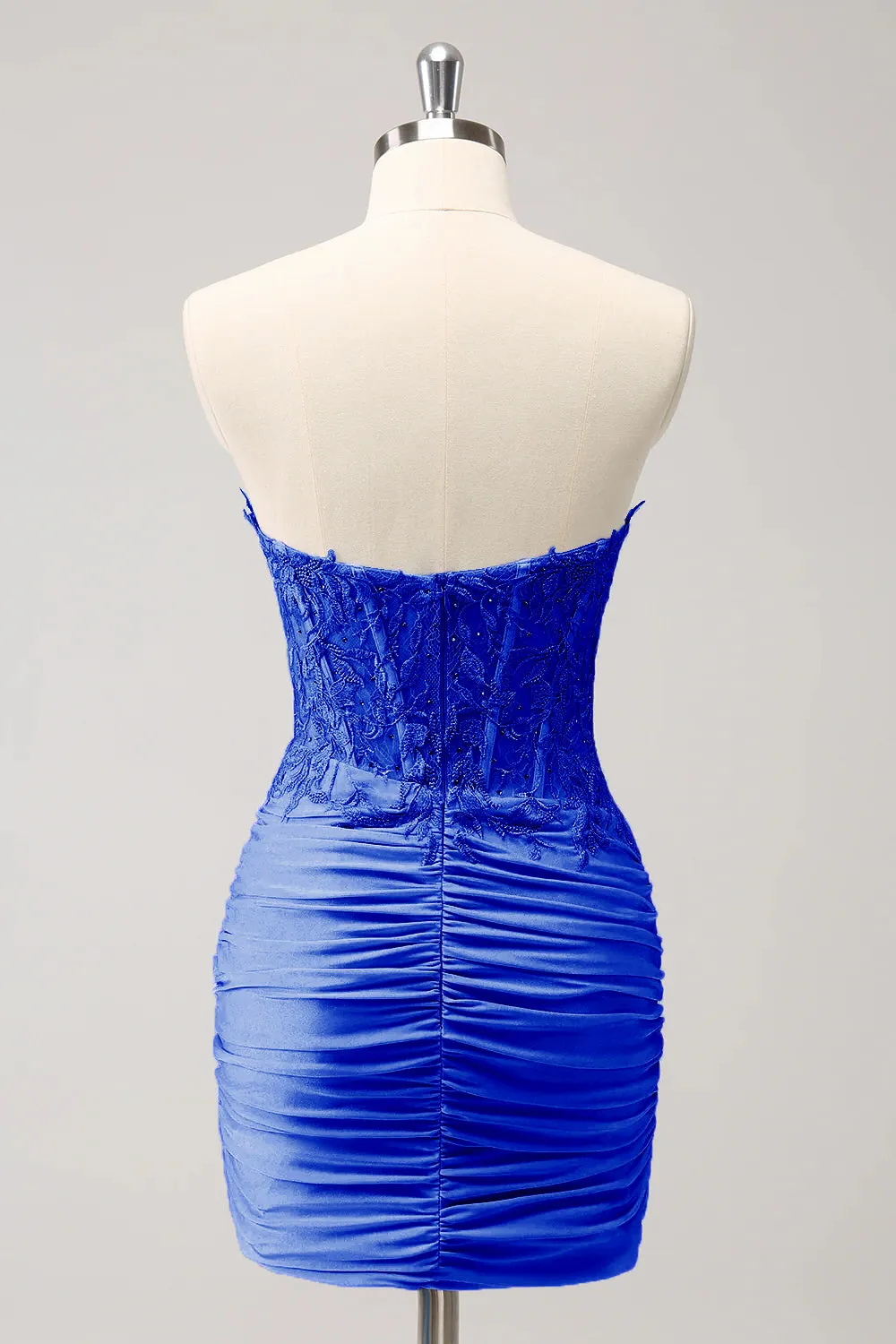 Glitter Fuchsia Tight Sweetheart Corset Short Pleated Homecoming Dress with Beading