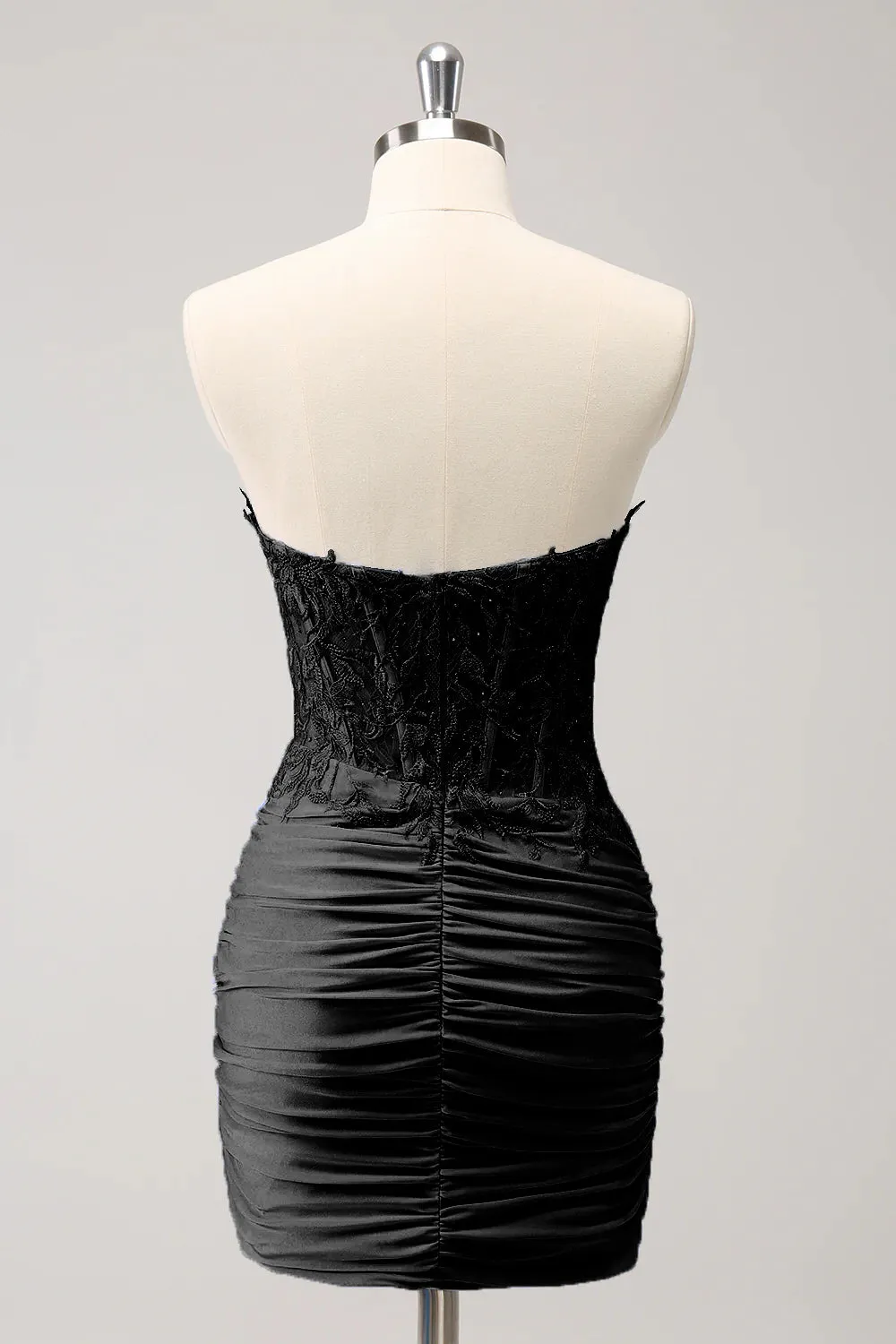 Glitter Fuchsia Tight Sweetheart Corset Short Pleated Homecoming Dress with Beading