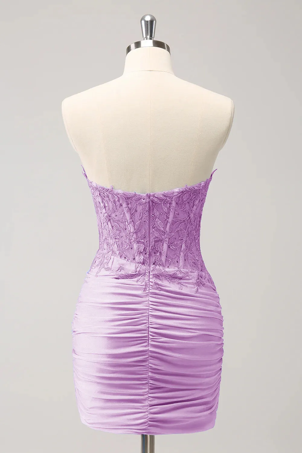 Glitter Fuchsia Tight Sweetheart Corset Short Pleated Homecoming Dress with Beading