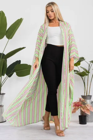 HH707X-STRIPE - OPEN FRONT DUSTER